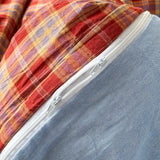 Purpdrank  New Style Yarn-dyed Washed Pure Cotton Checkered Quilt Cover Spring Skin-friendly and Breathable Duvet Cover 220x240