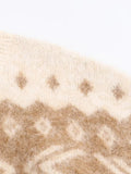 Purpdrank  New European-style women's fashion sweater, versatile and stylish, featuring a faded effect and jacquard knit design.