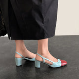 Purpdrank   Fashion Leather Slingbacks Women's Sandals Fashion High Heels Formal Ladies Shoes Sexy Party Sandals Dress Wedding Party Shoes
