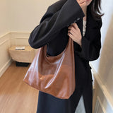 Purpdrank  Fashion Women Tote Bag Set 2-IN-1 Soft PU Leather Pure Color Large Capacity Shoulder Shopper Totes With Small Pockets 2025