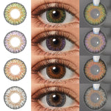Purpdrank  Natural Color Contact Lenses for Eyes 3 Tone Color Lens Gray Contact Lens Yearly Fashion Blue Contact Lens Colored Eye Contacts