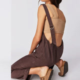 Purpdrank  Elegant Women Denim Bib Overalls Chic Straight Jeans Jumpsuit Romper Pants With Pockets Strap Onepices Streetwear