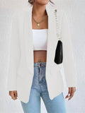 Purpdrank  Spring Blazers Women Turn-down Collar Office Lady Slim Outerwear Elegant Long Sleeve Solid Chic Jackets Women's Blazers
