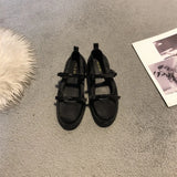 Purpdrank  Shallow Mouth Shoes Woman Flats Round Toe Autumn Bow-Knot Clogs Platform Dress Summer Fall Butterfly Creepers New Comfortable Se