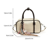 Purpdrank  Mini Square Top-handle Bags For Women Contrast Color Small Boston Shoulder Crossbody Bag 2025 New Luxury Designer Handbags