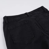 Purpdrank  Y2K American Hottie Flare Jeans Women Fashion Solid Color High Waist Slim Fit Denim Trousers Casual Streetwear Basic Pants