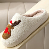 Purpdrank - Men Women Indoor Sandals Fuzzy Slipper Winter Warm Home Flats for Women Christmas Gift Flip Flops Fluffy Shoes Soft Plush