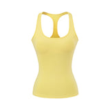 Purpdrank  8 colors 2025 Summer Sexy U collar Chest with Pad Cut Out Shoulder Tank Women Hollow Out Back Crop Top Camisoles Tank Vest Tee