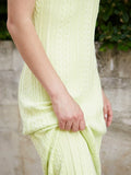 Purpdrank  Women Elegant Slim Bodycon Midi Party Dress Short Sleeve Solid Cable Knit Dress