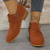 Purpdrank  Women Ankle Boots Autumn Square Heel Platform Sexy Shoes for Women New Fashion Winter Fashion Boots Women Zapatos De Mujer