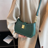 Purpdrank  Shoulder Bags For Women Luxury Designer Handbags Dual Straps Crocodile Pattern Underarm Bag The Latest Crossbody Bags