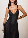 Purpdrank  Sexy see through mesh maxi summer dress women elegant birthday party long dresses woman backless prom evening dresses vestidos