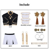Purpdrank  Black Golden Rumi Zoey Mira Cosplay , Costume Wig Girls Suit Child Halloween Party Role Playing Outfit
