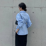 Purpdrank  Spring Summer Casual Women White Shirt Elegant Waist-Tight Long Sleeve Office Lady Blouse Korean Temperament High Quality Shirts