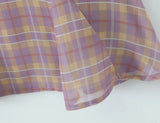 Purpdrank  Sexy Plaid Print Chiffon Lacing up Backless Camisole Tank Top + Zipper Low Waist Knee Length Mermaid Skirt 2 Pieces 1 Set