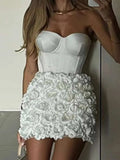 Purpdrank  Sexy backless corset white mini summer dress women bodycon short prom party dresses woman elegant birthday evening dress vestido