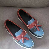 Purpdrank  Leather Docksides Classic Boat Shoes Mocassins Shoes Handmade Shoes Mens Casual Loafers Non-Slip Rubber Outsoles