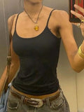 Purpdrank  Harajuku Top Women Casual Sleeveless Spaghetti Strap Solid Crop Tops Y2k Vintage Fashion Basic Sexy Tank 2026 Summer New
