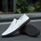 Purpdrank  Spring Autumn New Breathable Loafers Soft Sole Anti Slip Trendy Deep Blue Men's Flat Shoes Fashion Men's Work Shoes