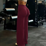 Purpdrank  Pilates Straight Yoga Pants Women's New Straight-Leg Hip-Lifting Slimming Fitness Sports Tight-Fitting Fitness Hip-Lifting Pants