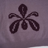 Purpdrank  Autumn Korean Casual All Match V Neck Long Sleeve Slim Flower Jacquard Knitted Pullover