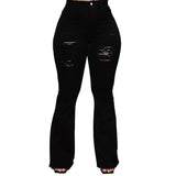 Purpdrank  European And American Style Women's Jeans Fashion Ripped Denim Pants for Ladies
