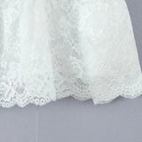Purpdrank   Holiday White Spliced Lace Semi Sheer Long Skirt Women Bow Lacing up Elastic Waist See Through A-lined Midi Skirts Boho