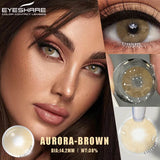 Purpdrank  1pair Natural Colored Contact Lenses Brown Eye Lenses Gray Makeup Eyes Pupils Lens Yearly Green Beautiful Pupils Yearly