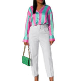 Purpdrank  European And American Style Women's High Waist Slimming Leggings Large Size Casual Dress Pants for Spring Fashion