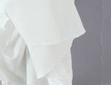 Purpdrank  Sweet White Spliced Lace open Buttons Peter Pan Collar Mini Sleeveless Dress Women Wood ears Hem Loose Straight Short Vestidos