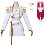 Purpdrank  Rumi Zoey Mira Cosplay Costume Wig Women Girls White Leather Suit Halloween Carnival Party Comic-con Role Playing Outfit