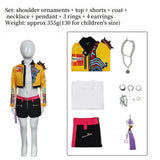 Purpdrank  Children Cosplay Performance Costume Outfit Rumi Group Concert Halloween Clothes Outfit Size 110-160