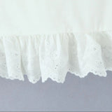 Purpdrank  Y2K Spliced Embroidery Lace Ruffles Hem Package Hips Mini Skirt Sexy Low Waist Short Skater Skirts With Shorts Lining Black
