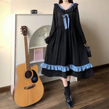 Women LargeSize 4XL Christmas New Year Sweet Party Dress Long Sleeve Lolita Velvet Vintage Dress Winter Outwear y2k Clothes