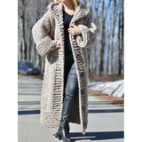 Purpdrank  Quality Casual Women's Long Sleeve round Neck Loose Knitwear Cardigan Winter Fashion Comfortable Style Chinese Production