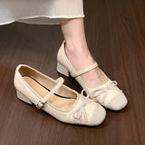Purpdrank  New Butterfly-knot Women Mary Jane Shoes Elegant Thick Heel Shoes Ladies Fashion Dress Pumps