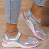 Purpdrank  Trendy Shallow Mouth Single Shoes Autumn Thick Bottom Color Blocked Mesh Breathable Large Size Sports Daily Women's Shoes