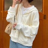 Purpdrank  Women's Oversize Casual Hoodie Milk Sweater Spring Autumn Small Girls Wear Street Style Coat