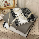 Purpdrank   Cotton and Linen Printing Bedding Set Cartoon Skin-Friendly All-Season Bedclothes Soft Single Quilt Cover Kit with Fitted Sheet