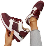 Purpdrank  Plus Size 44 Fashion Sports Shoes for Women Comfort Wedge Casual Shoes Outdoor Versatile Woman Anti Slip Lace Up Running Shoes