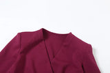 Purpdrank  Elegant Fashion Slim Tailored Coat Women 2025 Autumn Winter Fashion V-Neck Single Button Long Sleeve Office Jacket Female Blazer