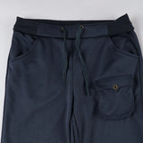 Purpdrank  American Retro Slight Strech Low Waist Pockets Slim Solid FLARE PANTS