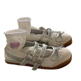 Purpdrank  Sweet Casual Ballet Style Flat Shoes Soft Bottom Breathable Summer 2025 French Style Mary Jane Shoes for Women round Toe