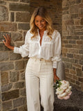 Purpdrank  Cotton White Blouses Shirts for Women Top Cosy Whole Piece Floral Embroidery Long Sleeves Blouse Spirng Summer Boho Beach Blusas