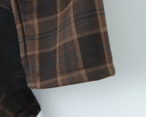 Purpdrank  Sexy Ruched Wire Bra Coffee Plaid Camis Women Spliced Black Mesh Waist Back Zipper Crop Top Camisoles Bra Tank Vest