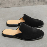 Purpdrank  Summer New Men's Flat Shoes Men's Casual Shoes Versatile Half Slippers Beach Shoes Soft Sole Comfortable Classic Men's Loafers
