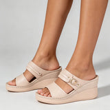 Purpdrank  Summer Beach Vacation Wedges Sandals Women Comfy Walking Outdoor Slides Shoes Mules High Heels Platform Sandals