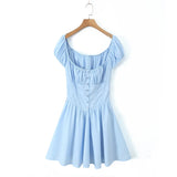 Purpdrank  Evening Party Dresses Short Luxury Dresses Women Summer White Dress Women Clothing Short Sleeve Ruched Dresses Button Up