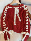 Purpdrank  Sweet Sexy One Shoulder Knitted Sweater Y2k Clothes Trend Autumn Winter Slim Jumper Bow Aesthetic Gothic Pullover Long Sleeve