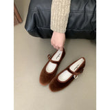 Purpdrank  Round Toe Retro Woman Shoes Female Footwear Casual Sneaker Buckle Strap Mixed Colors Ballet Flats Dress New Ballerinas Rome PU M